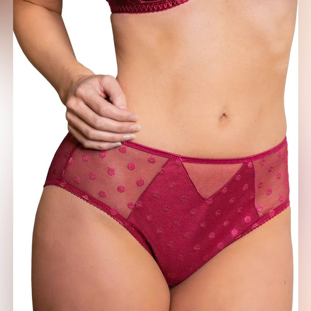 NWT Fit Fully Yours U2493 Carmen Bikini Deep Red
